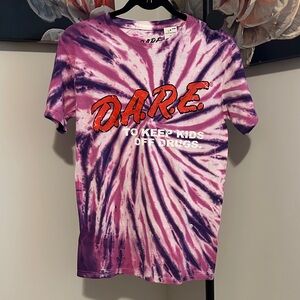 DARE Tie-Dye Tee - Pink and Purple